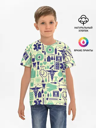 Детская базовая футболка / Медицина | Паттерн