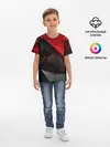 Детская базовая футболка / Red & Black