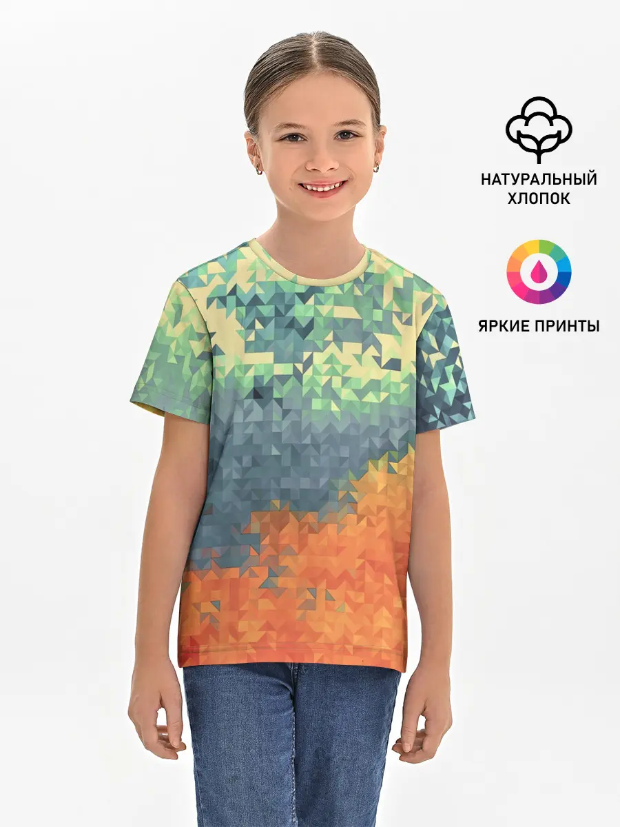 Детская базовая футболка / Стихия: лед и пламя