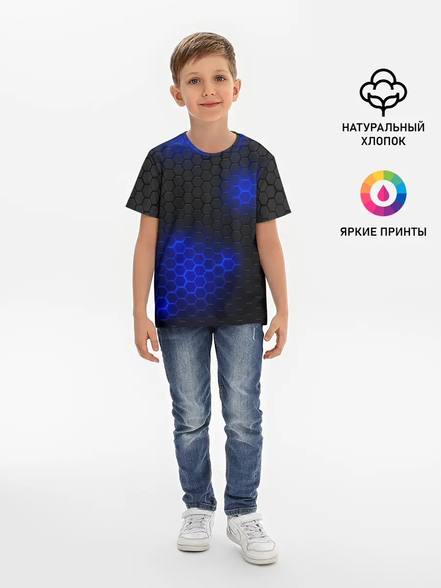 Детская базовая футболка / СТАЛЬНАЯ БРОНЯ | НЕОНОВАЯ БРОНЯ