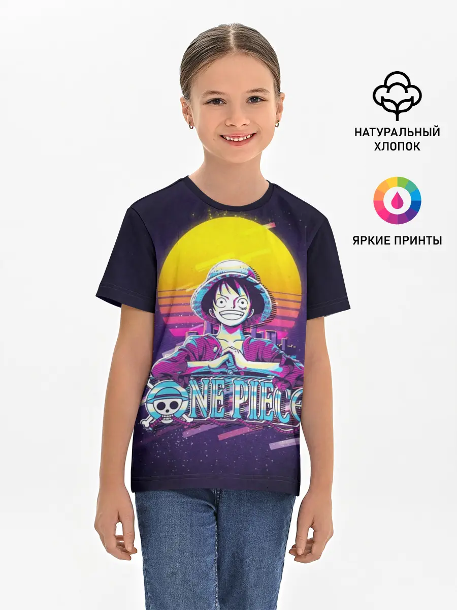 Детская базовая футболка / Neon One Piece