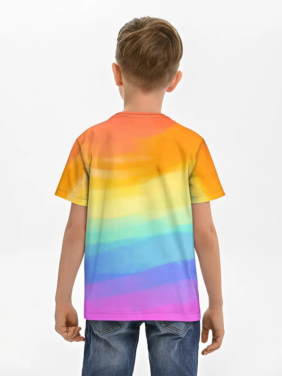 Детская базовая футболка / РАДУЖНЫЕ ВОЛНЫ | RAINBOW WAVES