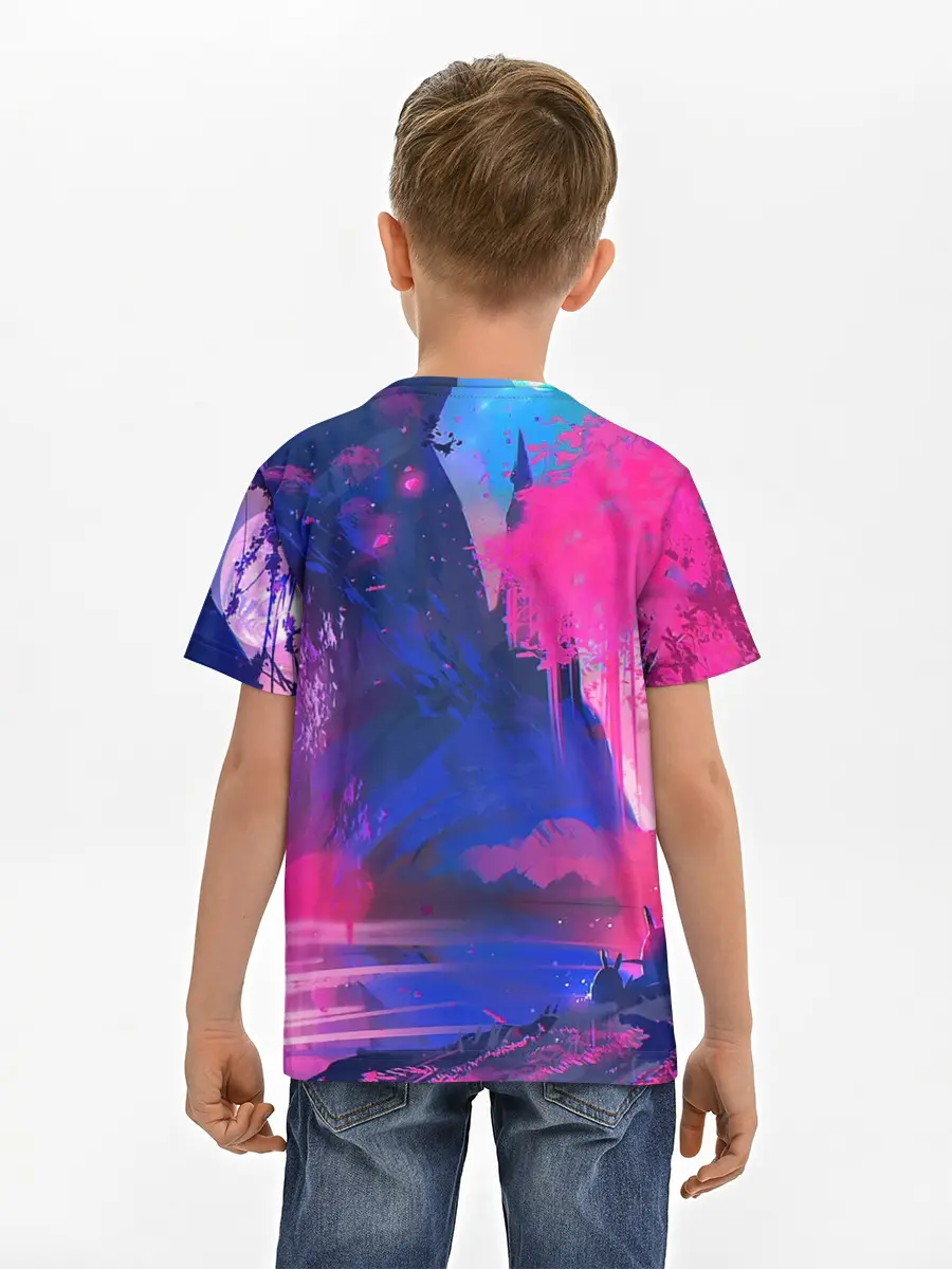 Детская базовая футболка / Неоновые Краски
