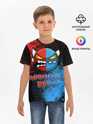 Детская базовая футболка / Geometry Dash