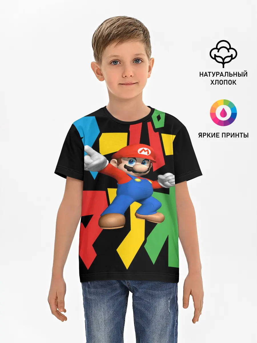 Детская базовая футболка / mario