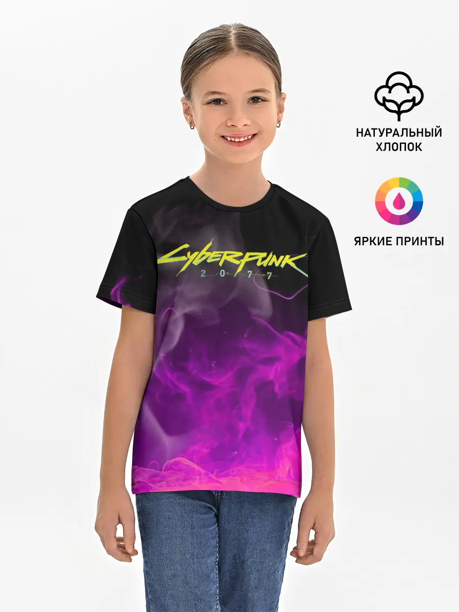 Детская базовая футболка / CYBERPUNK 2077