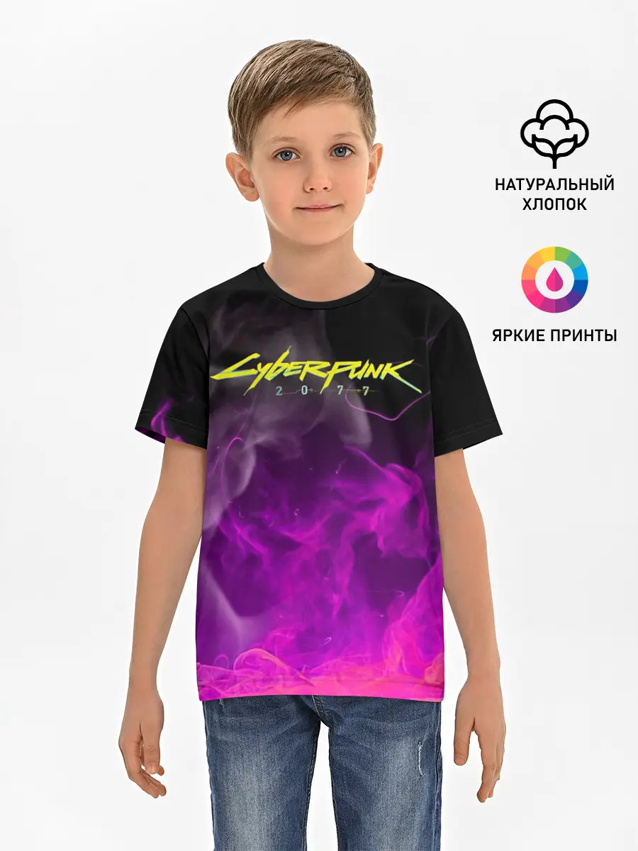 Детская базовая футболка / CYBERPUNK 2077
