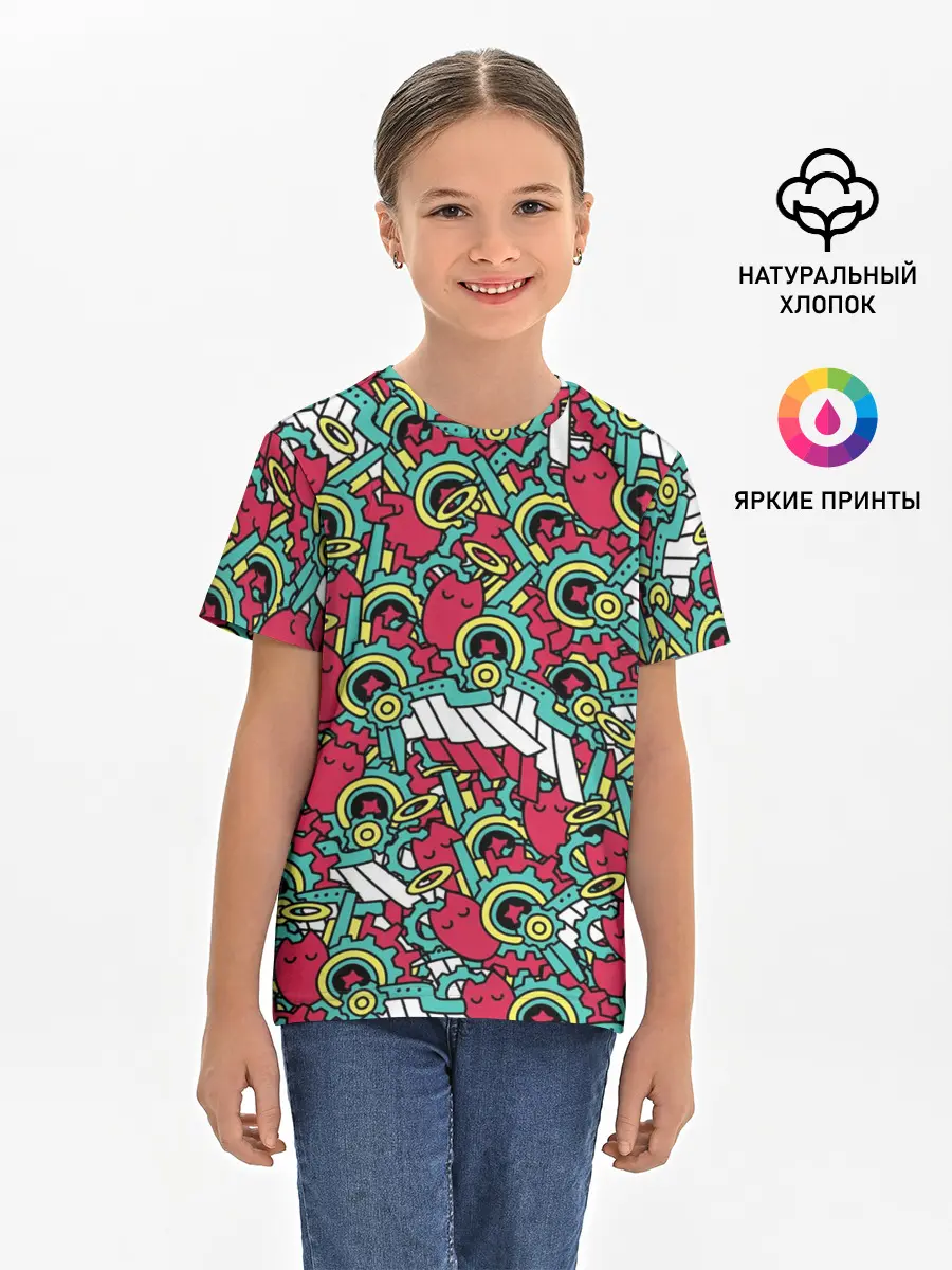 Детская базовая футболка / РЭКИ КЯН ПАТТЕРН | SK8