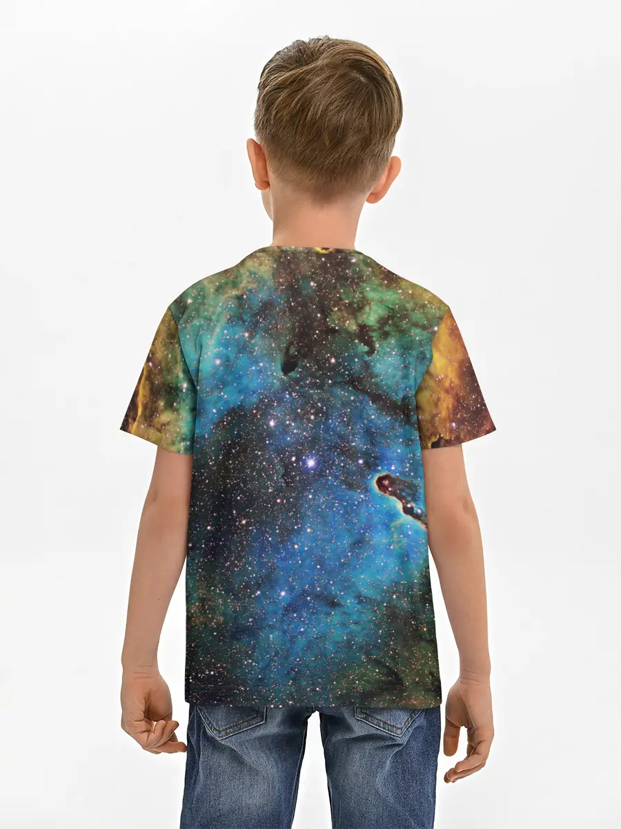 Детская базовая футболка / Туманный космос