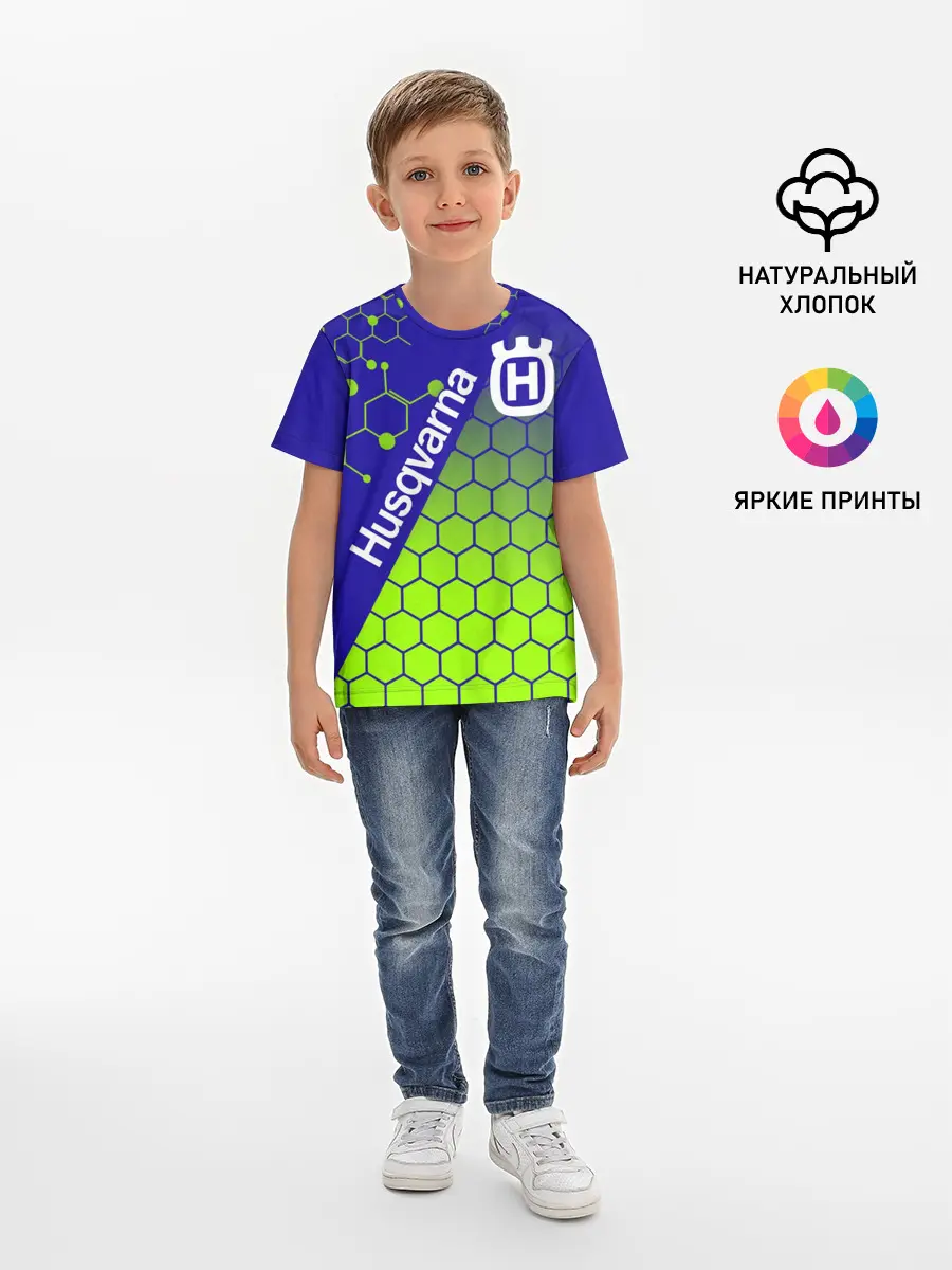 Детская базовая футболка / HUSQVARNA / ХУСКВАРНА / SPORT