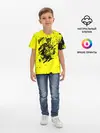Детская базовая футболка / Джонатан на желтом брызги