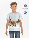 Детская базовая футболка / Зимняя лисичка