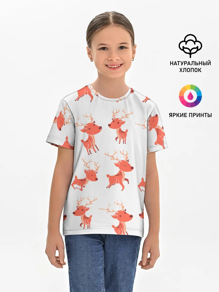 Детская базовая футболка / Милый олень