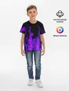 Детская базовая футболка / ФИОЛЕТОВЫЙ ОГОНЬ | PURPLE FIRE