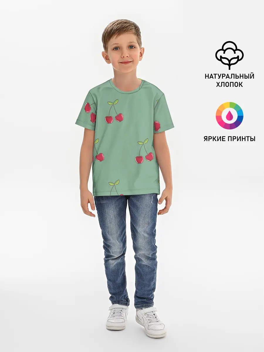 Детская базовая футболка / КраСная Вишня