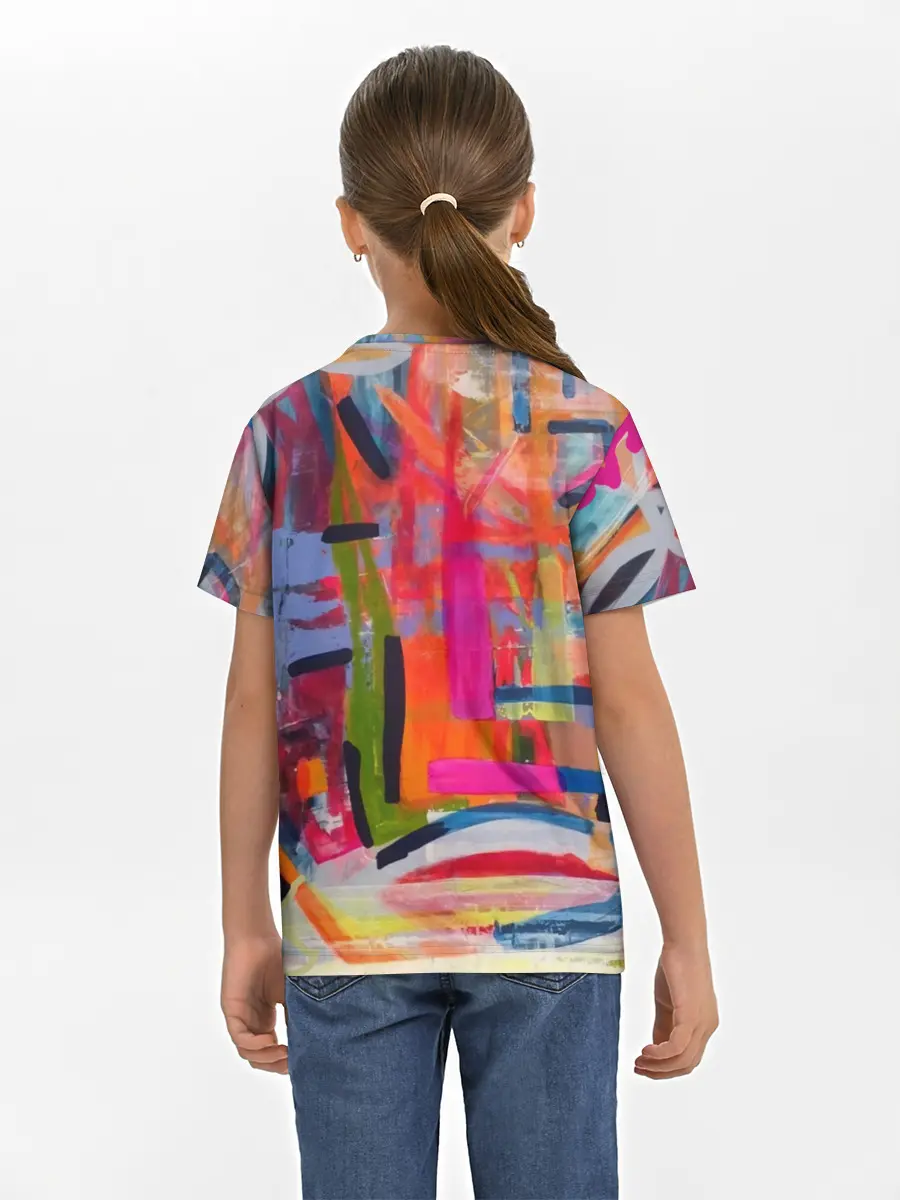 Детская базовая футболка / Абстракция из полос