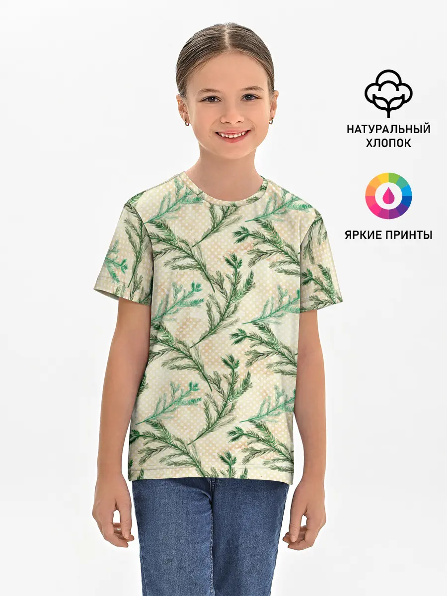 Детская базовая футболка / Ель новогодняя