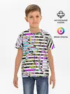 Детская базовая футболка / Полосатый абстрактный узор