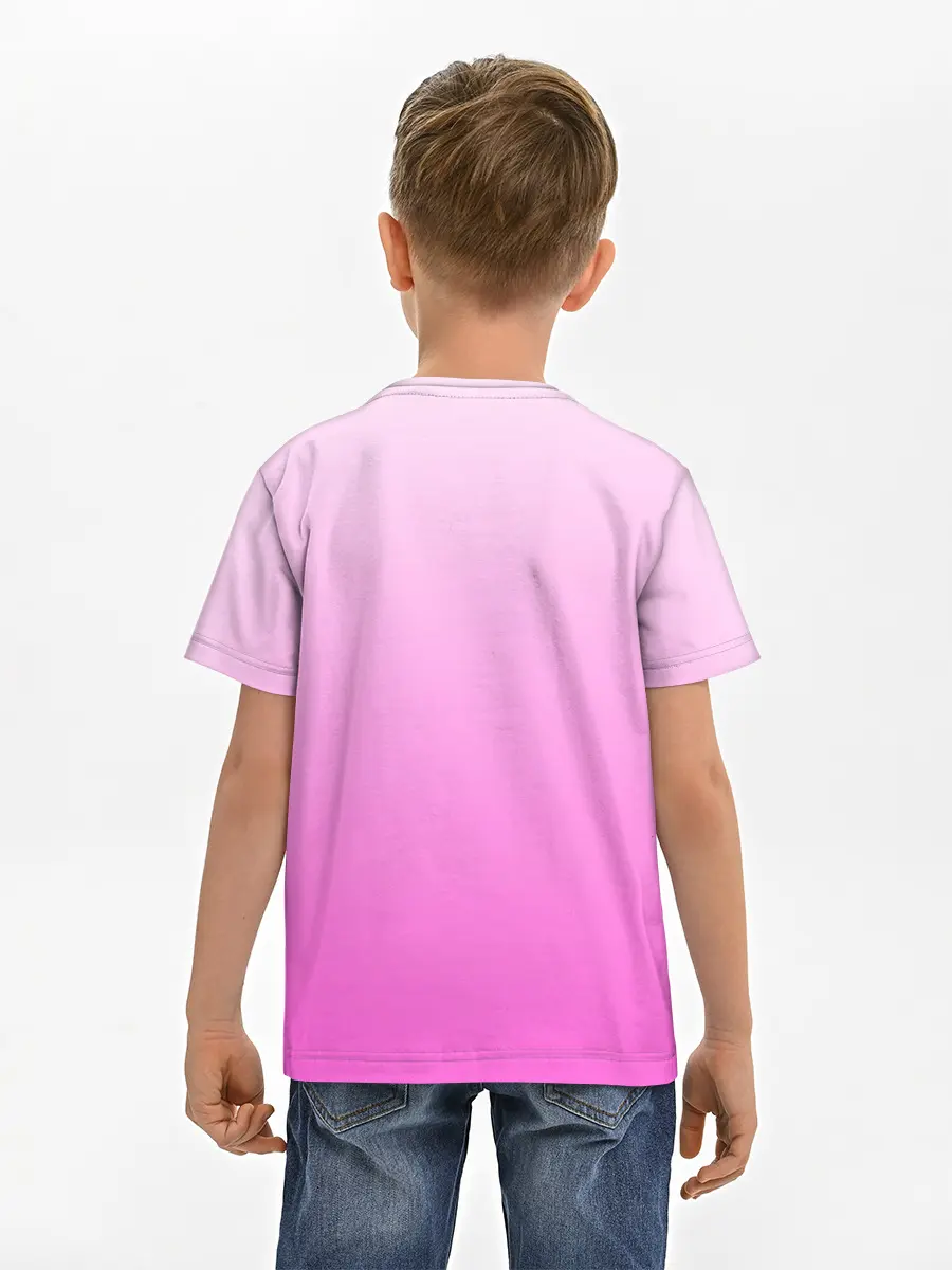 Детская базовая футболка / Розовая лапка с подушечками