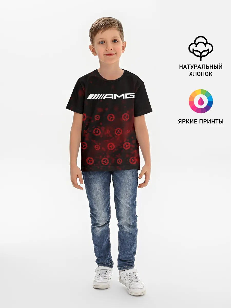Детская базовая футболка / Mercedes AMG - Particles