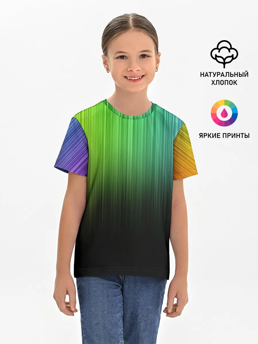 Детская базовая футболка / Неоновый Свет