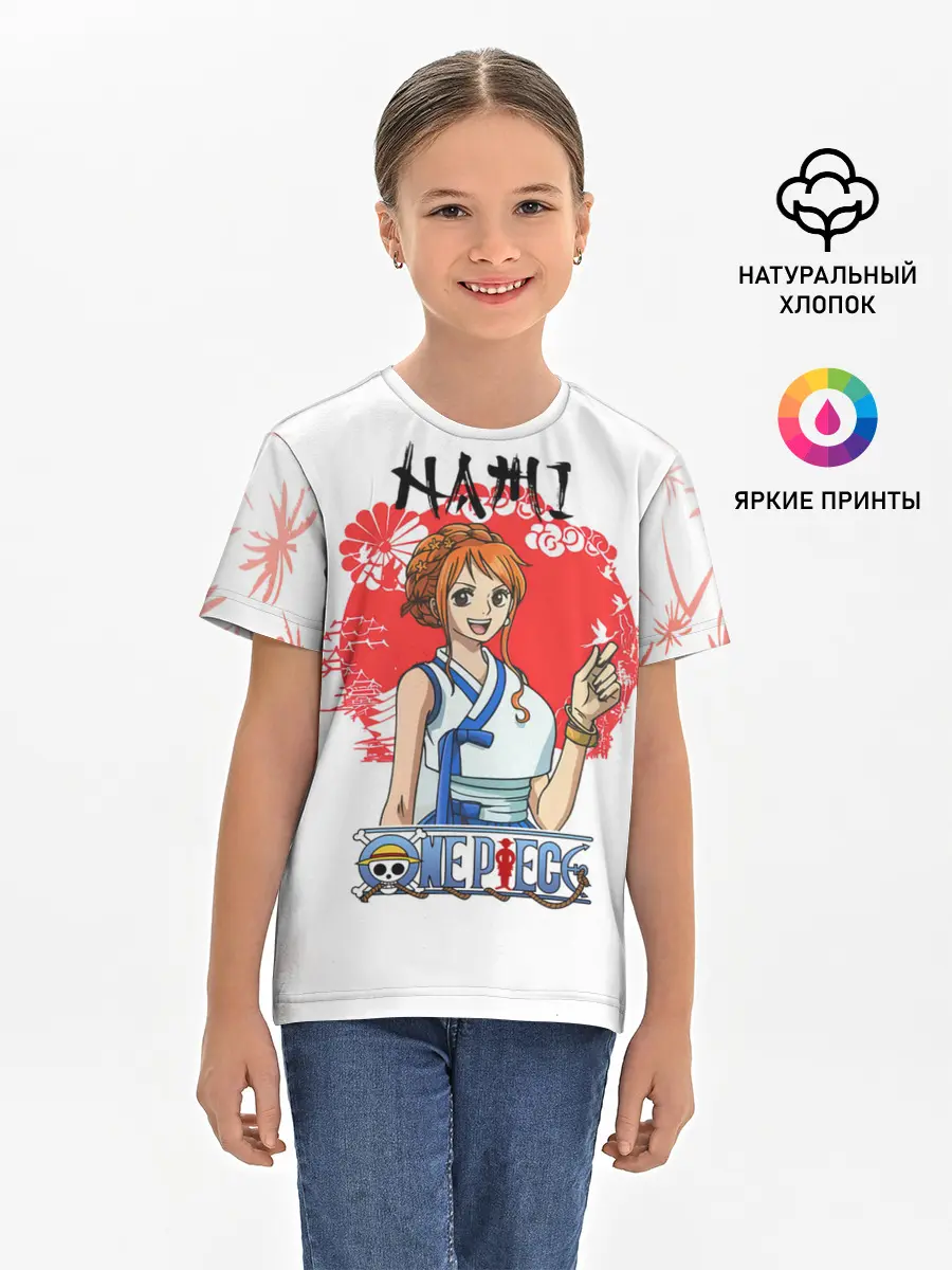 Детская базовая футболка / Нами One Piece. Большой куш