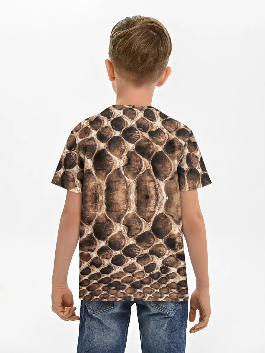 Детская базовая футболка / Snake Skin