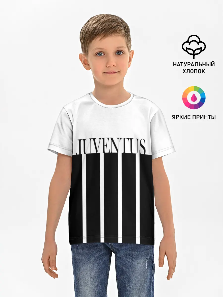 Детская базовая футболка / Juventus | Tee Black and White