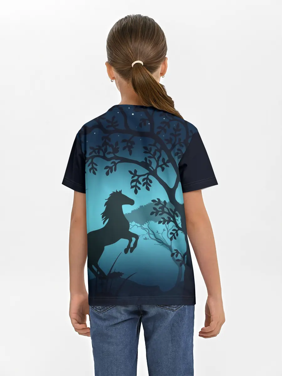 Детская базовая футболка / Конь