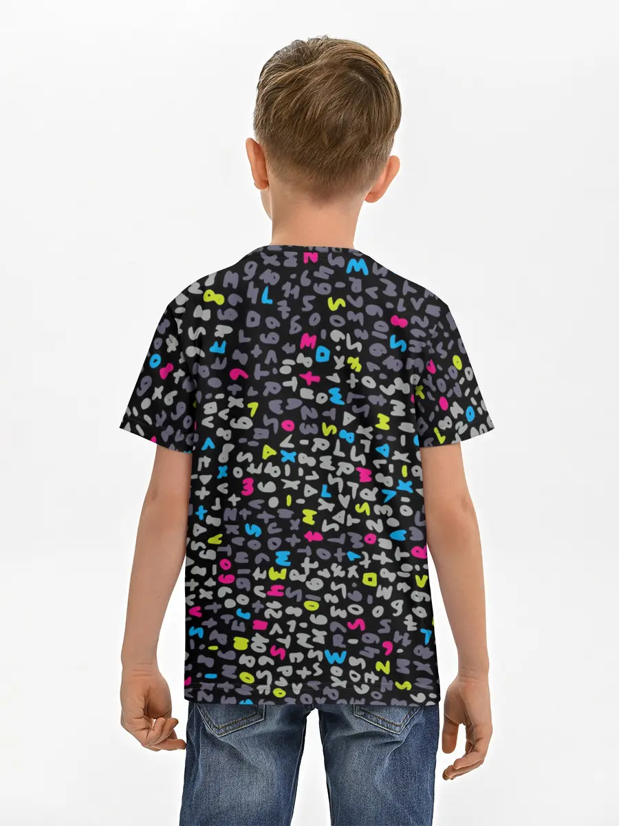 Детская базовая футболка / Символы на черном