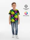 Детская базовая футболка / Абстрактный разноцветный узор
