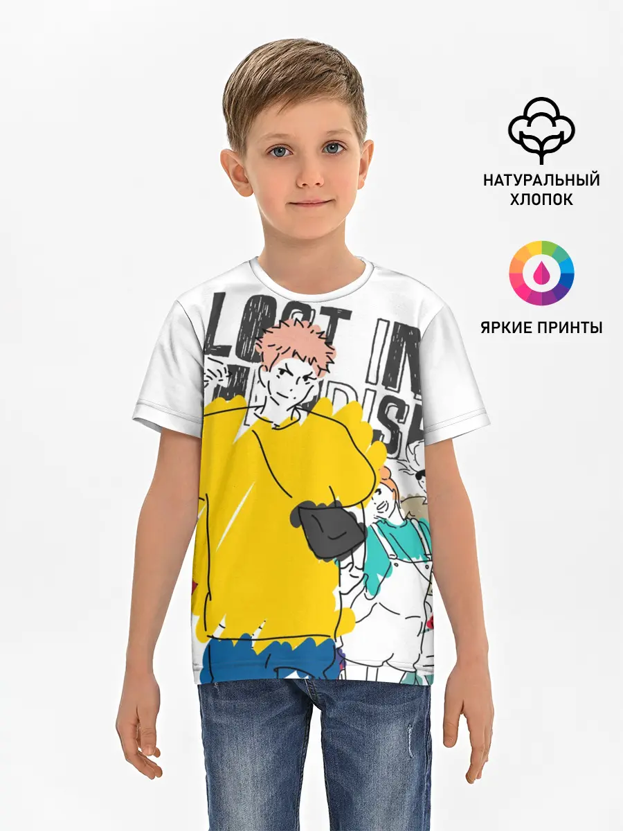 Детская базовая футболка / Итадори Юдзи - Jujutsu Kaisen