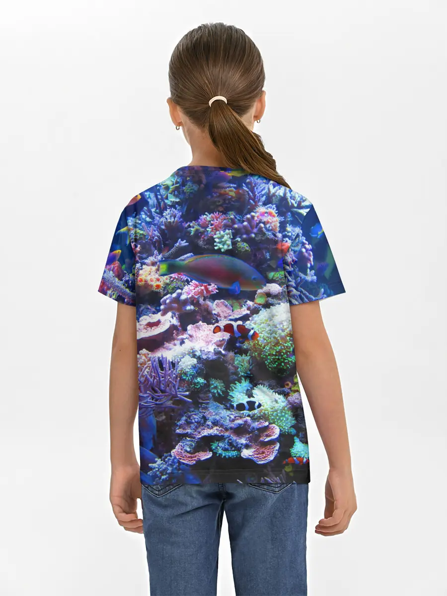Детская базовая футболка / Коралловые рыбки