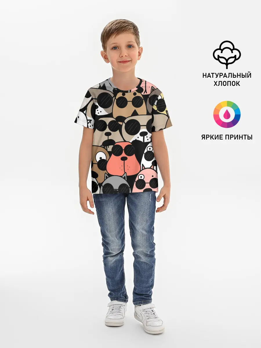 Детская базовая футболка / Серьезные псы