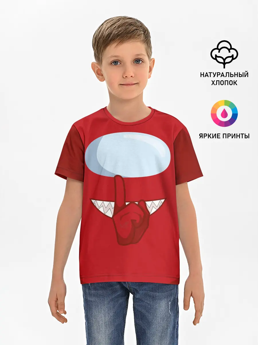 Детская базовая футболка / AMONG US | RED IMPOSTOR