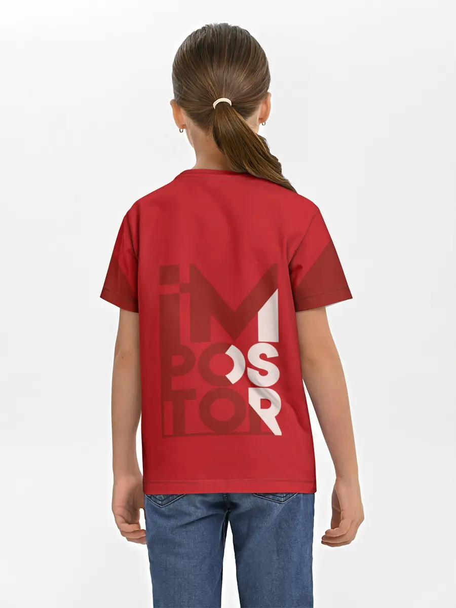 Детская базовая футболка / AMONG US | RED IMPOSTOR