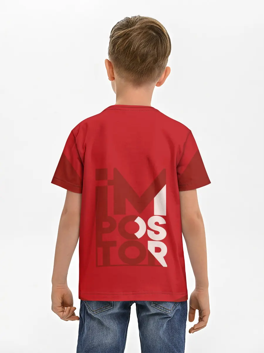 Детская базовая футболка / AMONG US | RED IMPOSTOR