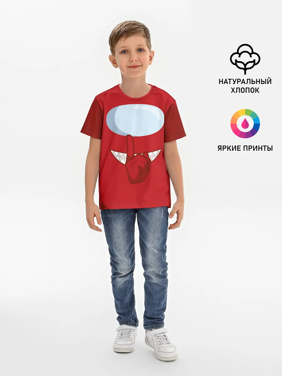 Детская базовая футболка / AMONG US | RED IMPOSTOR