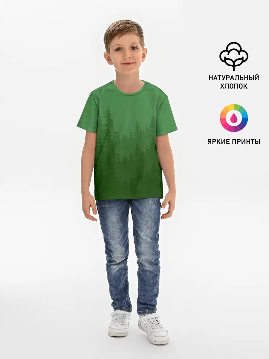 Детская базовая футболка / Зеленый Лес