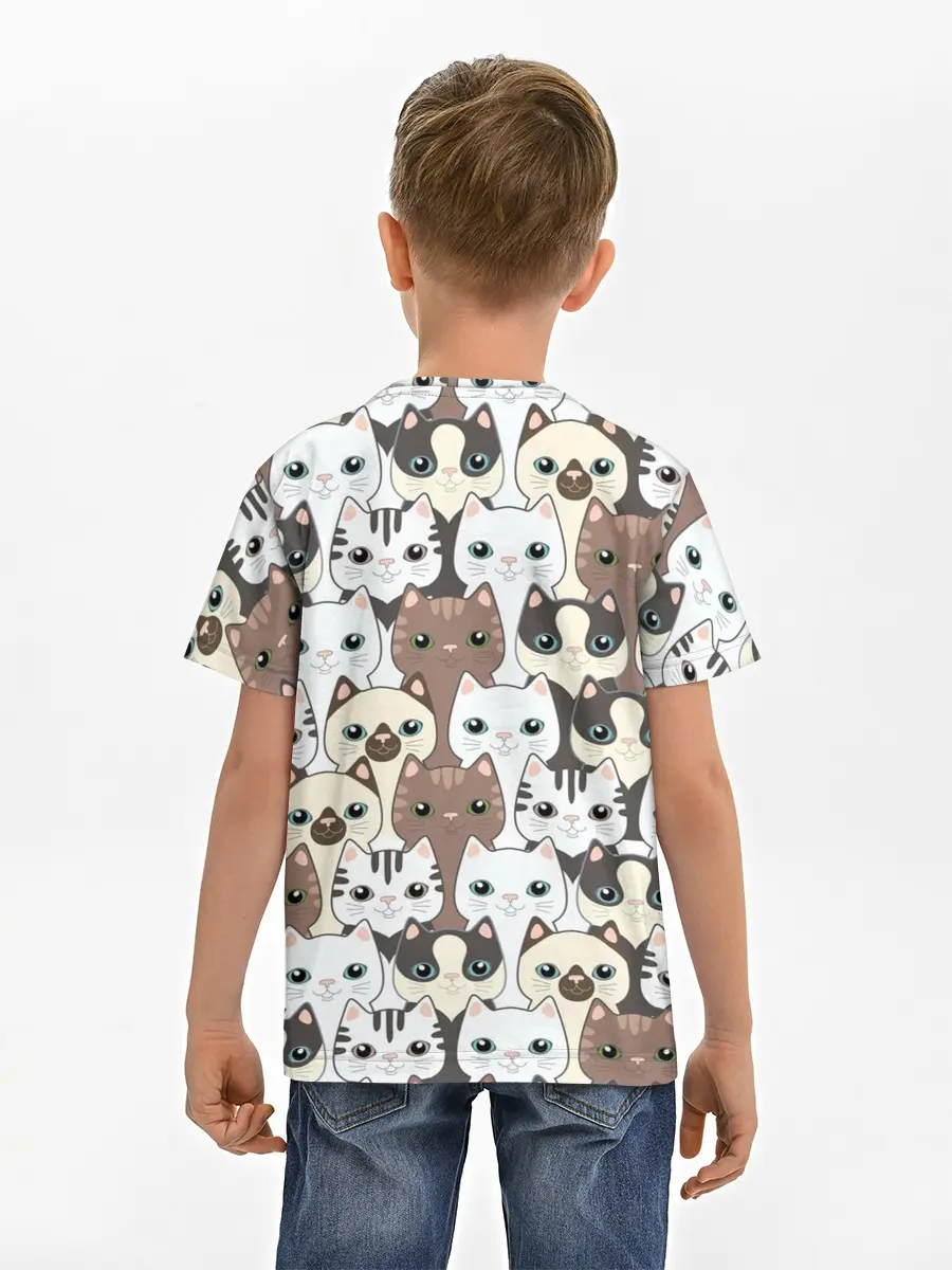 Детская базовая футболка / Котики