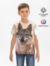 Детская базовая футболка / Красивый Волк