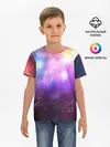 Детская базовая футболка / Космос, сияние и звезды