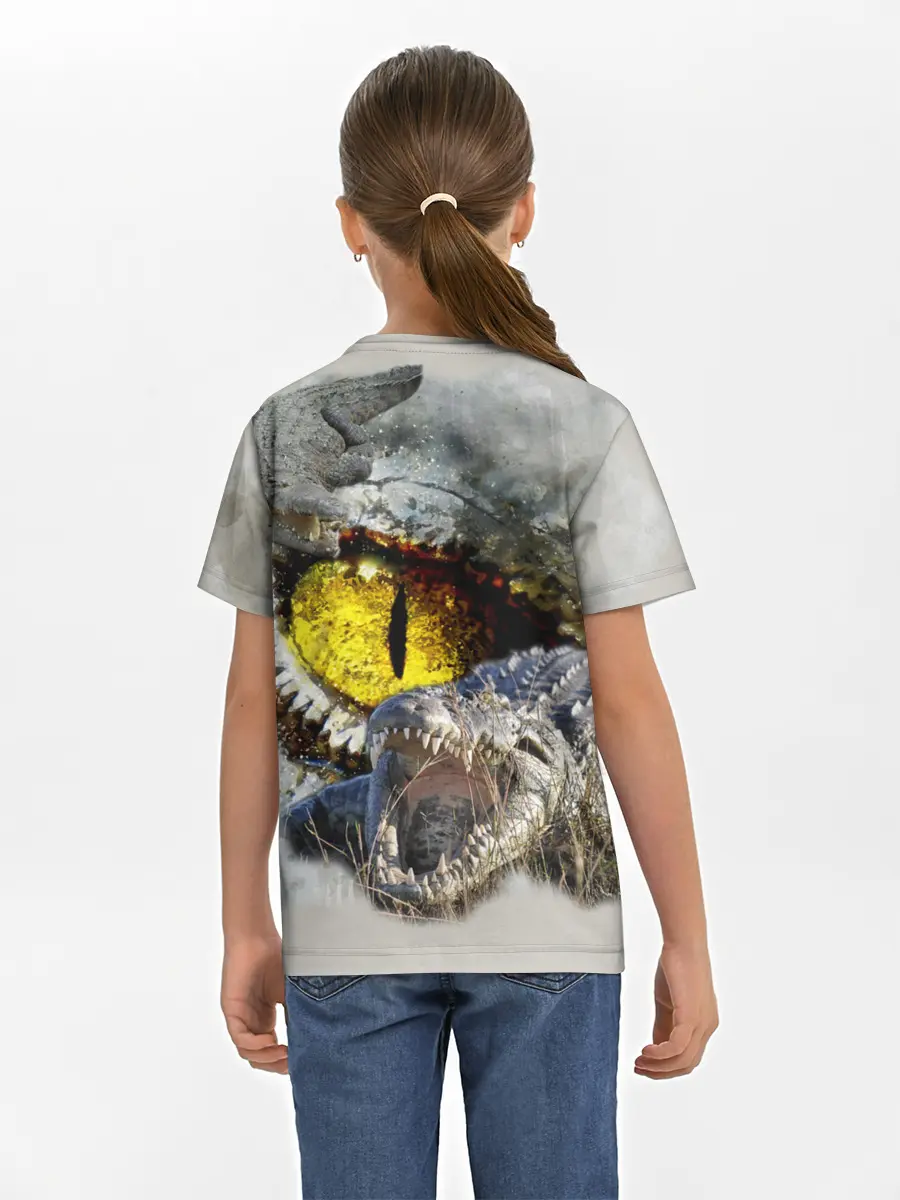 Детская базовая футболка / Глаз крокодила