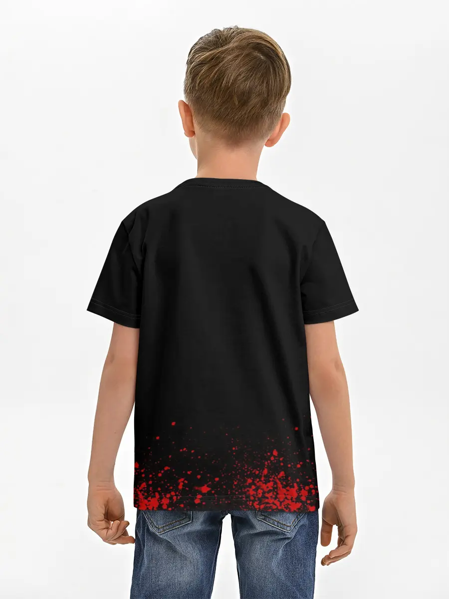 Детская базовая футболка / ТАРТАЛЬЯ | СНЕЖНАЯ | ЧЕРНЫЙ
