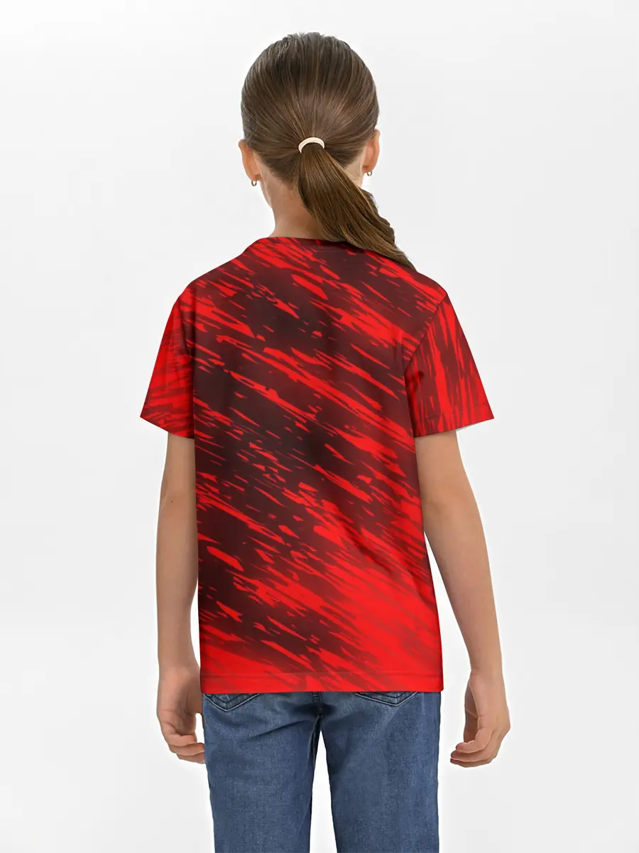 Детская базовая футболка / RED FIRE STORM