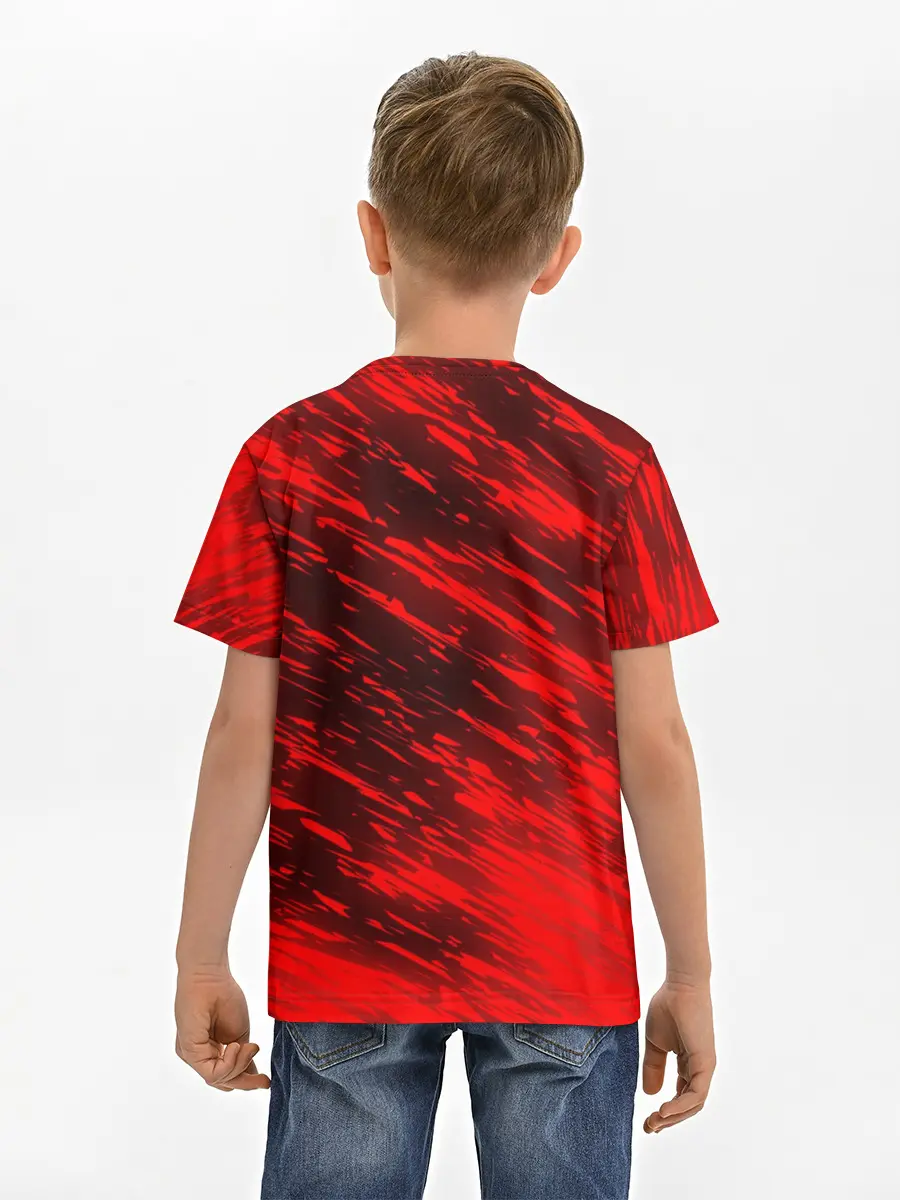 Детская базовая футболка / RED FIRE STORM