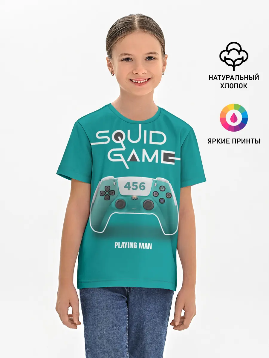 Детская базовая футболка / Играющий человеком 456 / ставка на лидера