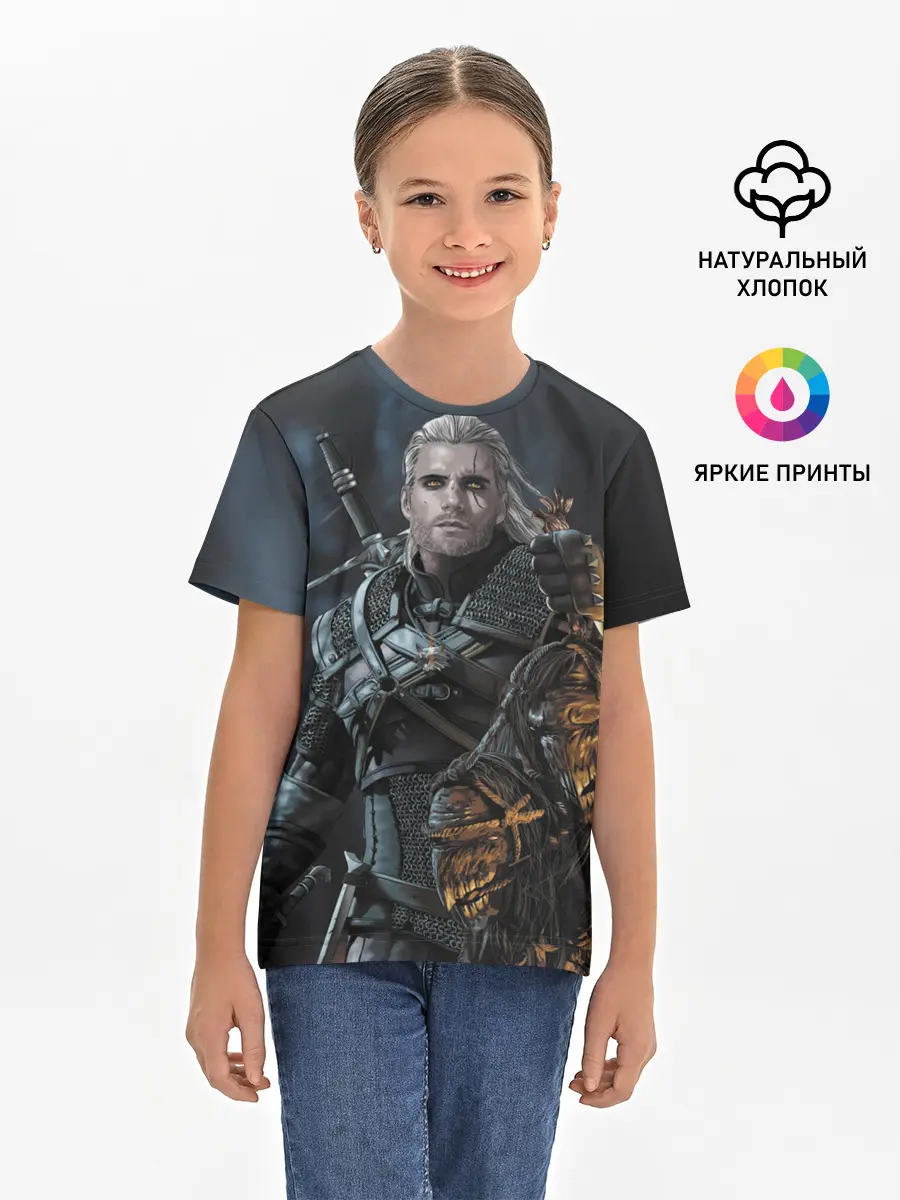 Детская базовая футболка / Геральт Ведьмак