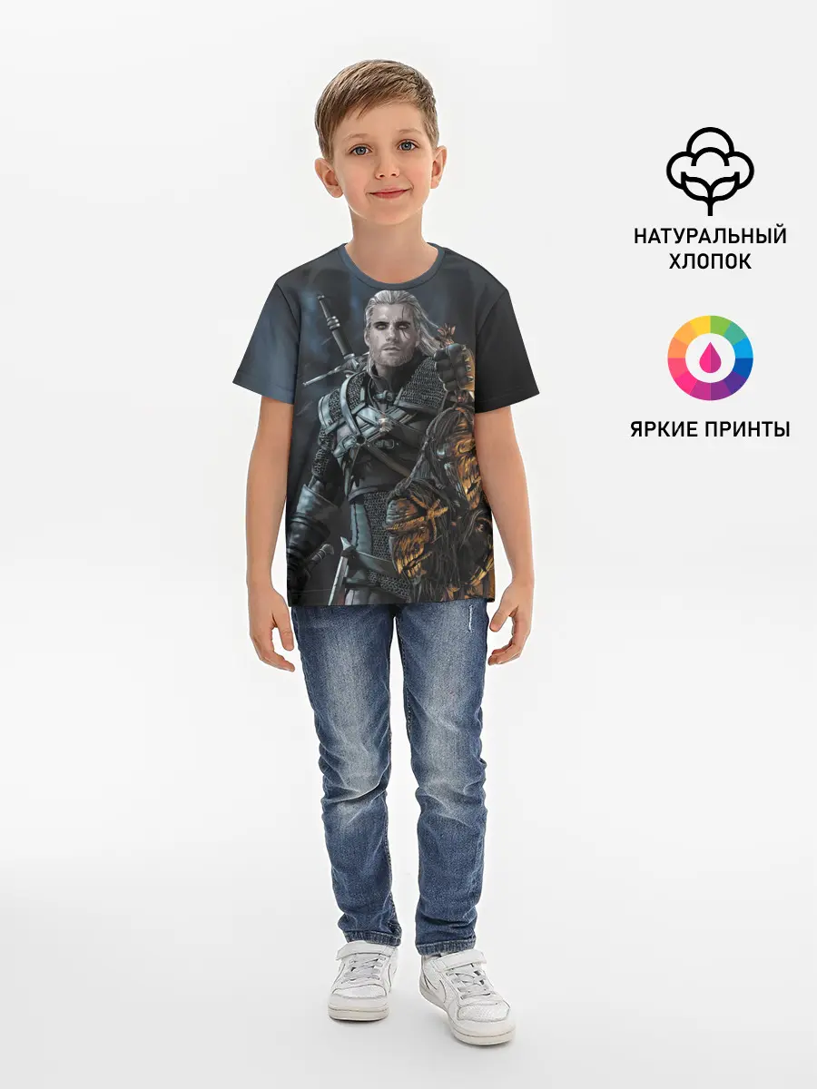 Детская базовая футболка / Геральт Ведьмак