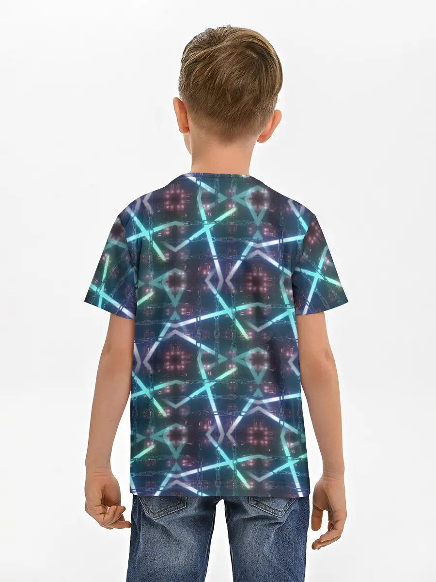 Детская базовая футболка / неоновый панк